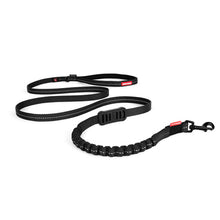 Load image into Gallery viewer, EzyDog Zero Shock Lite Leash Black 15mm x 180cm