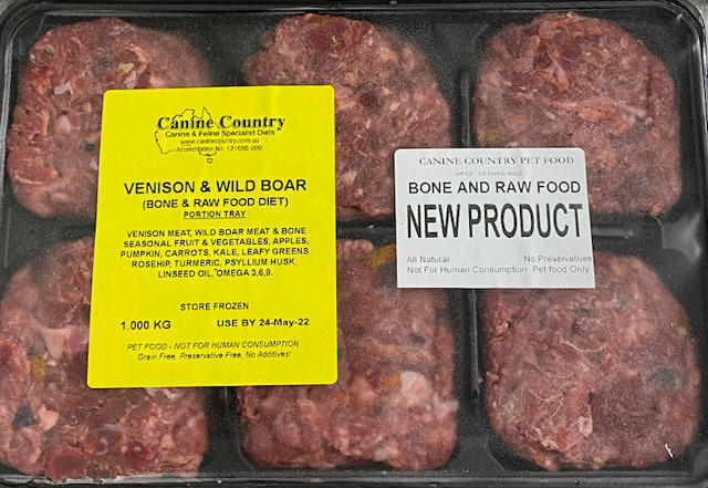 Canine Country BARF - Venison and Wild Boar 10 x 1kg portions