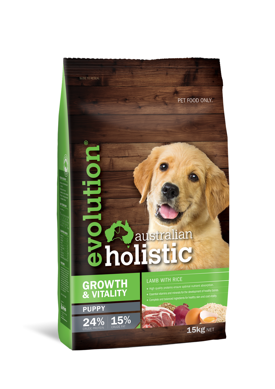 Evolution Holistic Puppy Growth and Vitality (Lamb/Rice) 15kg