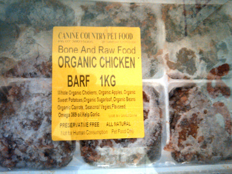 Canine Country BARF - Organic Chicken 8 x 1kg (6 portions)